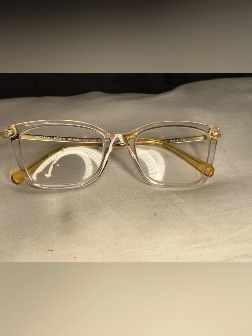 Michael Kors MK 4069U 3050 Eyeglasses Clear Gold Frames 52-17-140